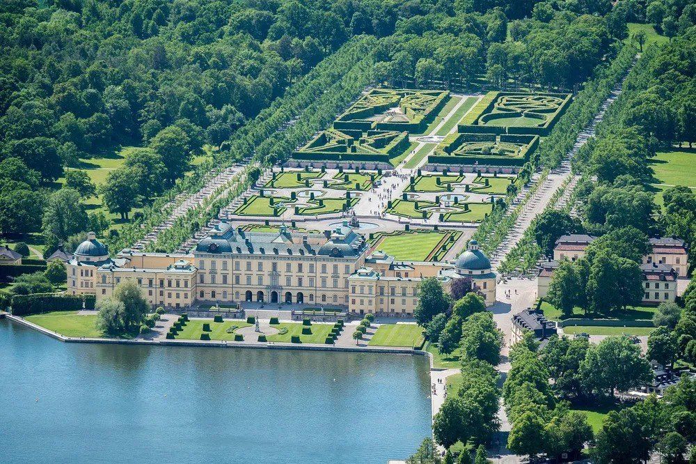 Aerial view of Royal Drottningholm Golf Club on Lovön island